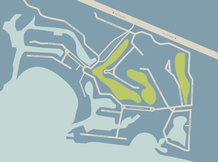 Puerto Aventuras Map - Vida Caribe Rentals